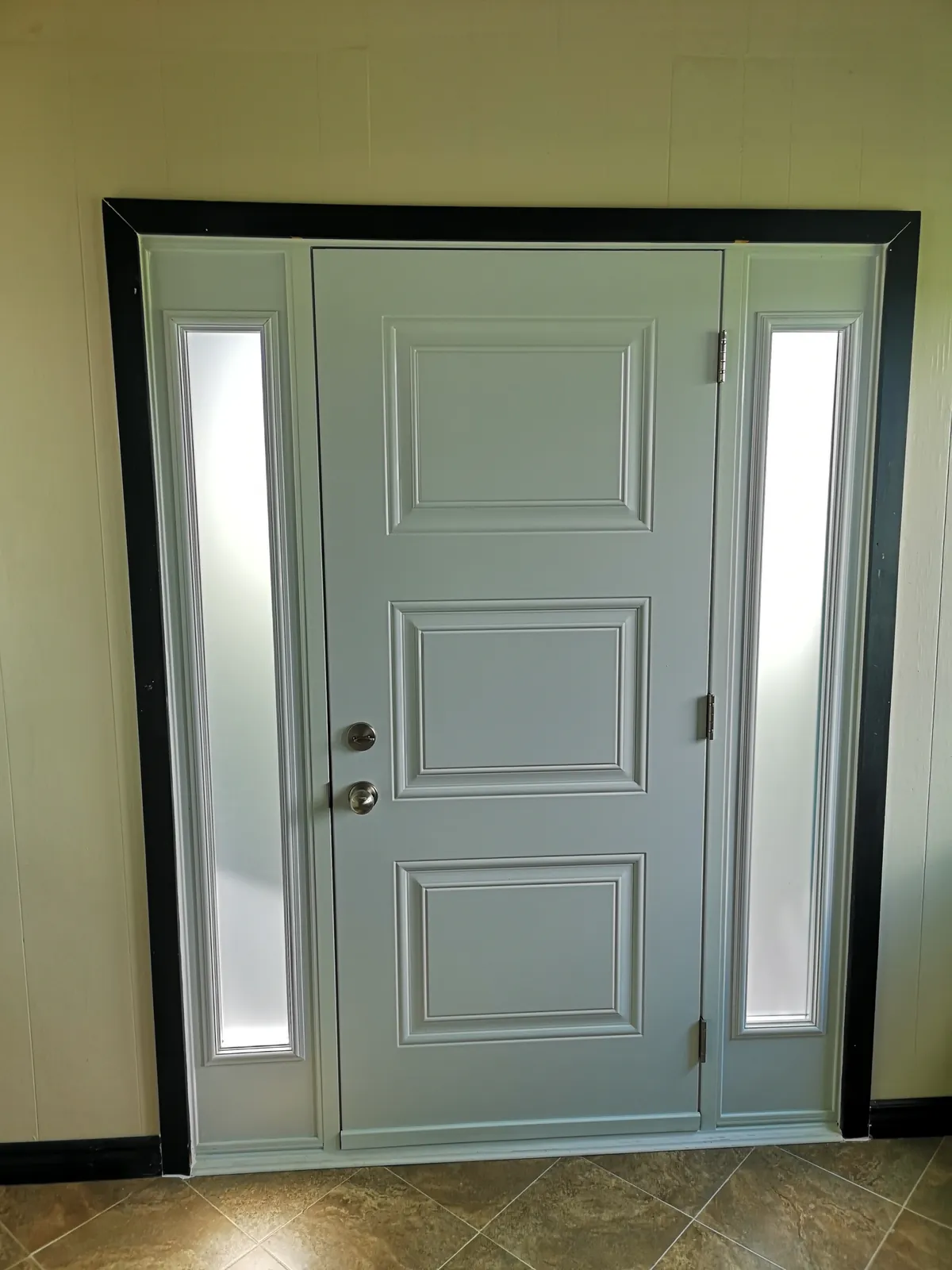 Sage 3-panel door with sidelites