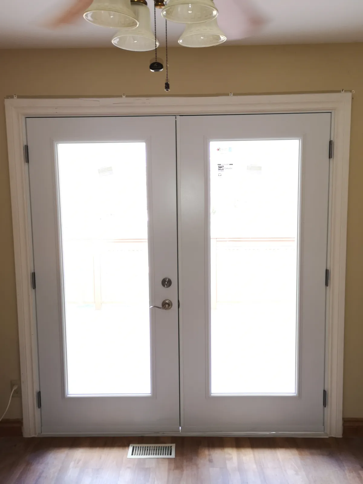 White French garden doors (interior)