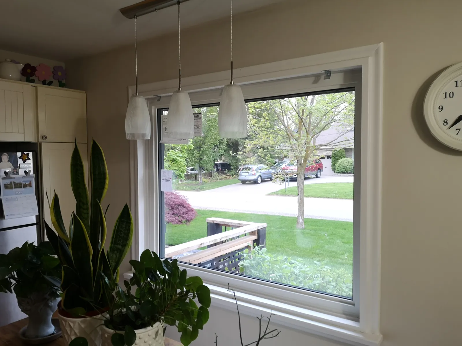 Large white picture window